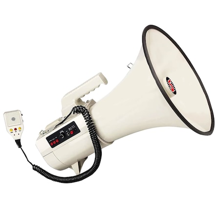 5 Core 5 Core Megaphone 100W Power - PA Bullhorn Loudspeaker 2000 Yards Range - w Siren - Recording - USB 4501 USB